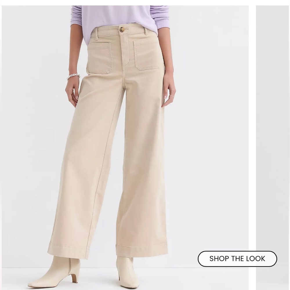 LOFT Corduroy Pants in Light Tan
